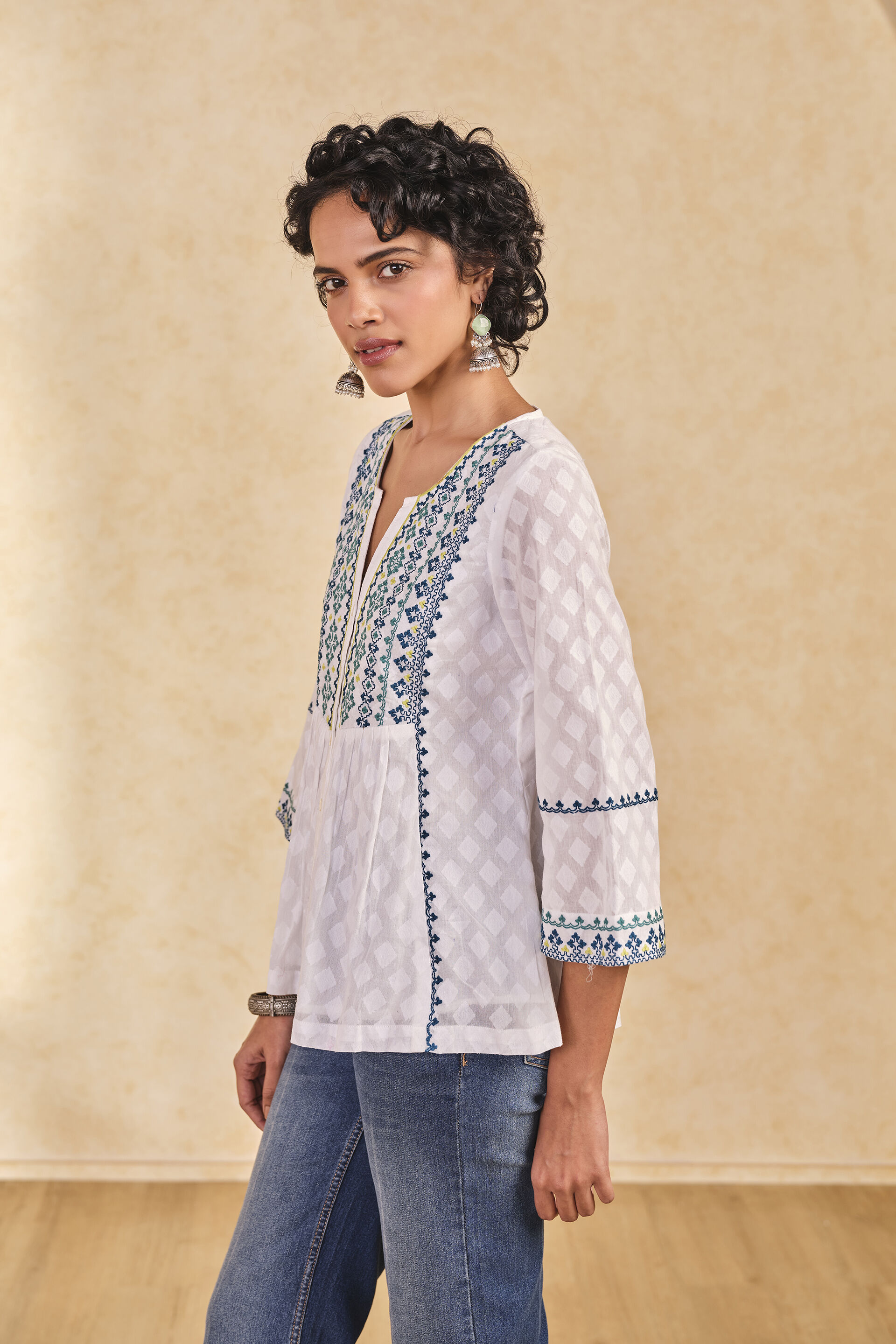 Flare White Top, White, image 2